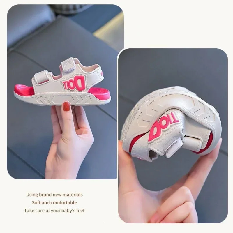 Summer Kids Sandals Baby Boys Shoes Girls Breathable Soft Sole Non-slip Rubber Boys Girls Sandals Toddler Childrens Shoes 250408