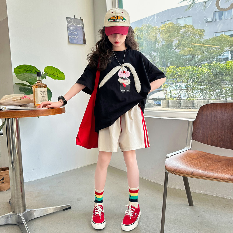 Ddmyshoesvip Summer Short T Shirt For Girls From CUHK Half Sleeved Children S And Pure Cotton Summer Clothing Trendy P Top Clothes Old Years Old