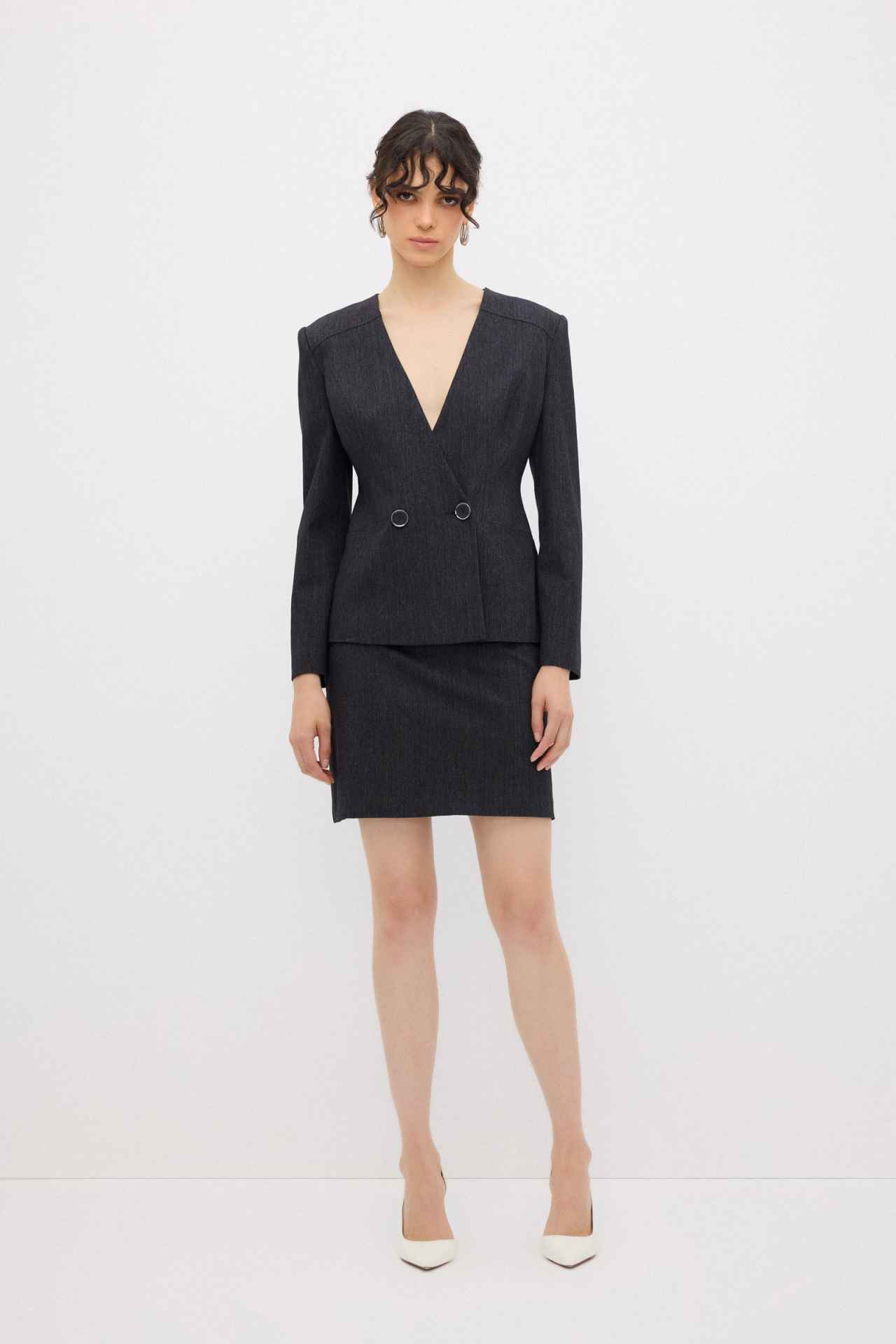 Summer Black Women Skirts Suits Leisure Ladies Slim Fit Fashion Wear Prom Birthday Party Customized Blazer Sets 2 Pieces