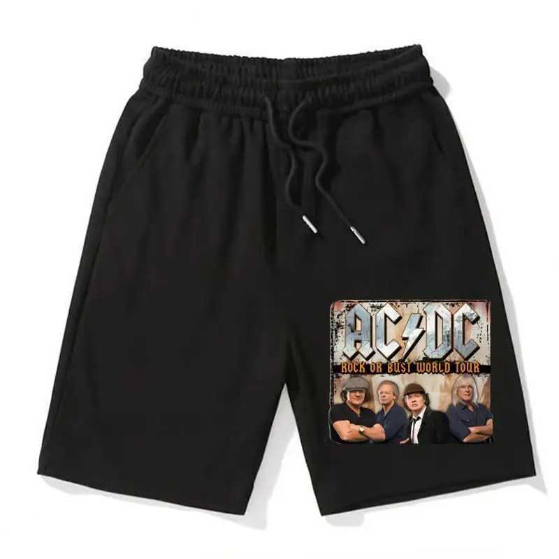 ACDC band heavy metal rock peripheral shorts mens summer trend sports casual five point shorts anime shortsXJ250407