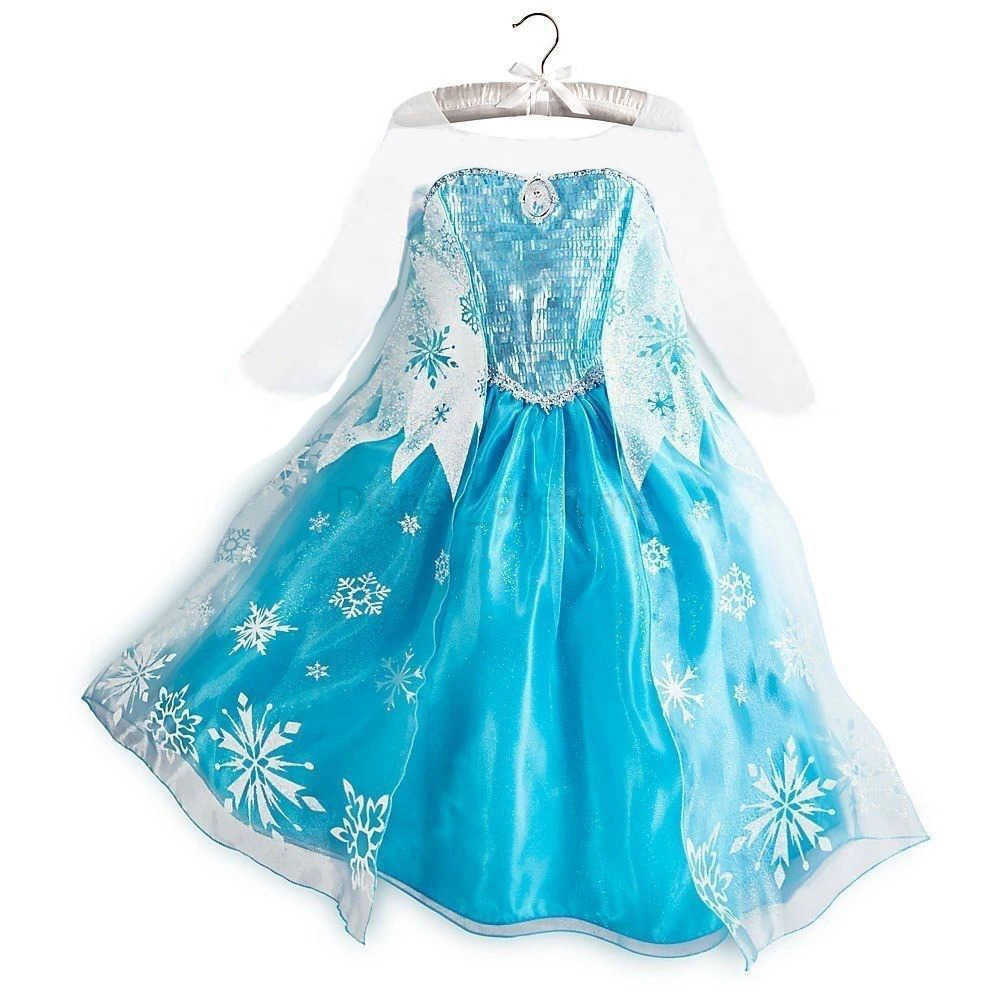 Disney Halloween Elsa Dress for Girls Children Party Princess Costume Kids Disguise with Long Cloak Girl Snow Queen Carnival Clothes X250408
