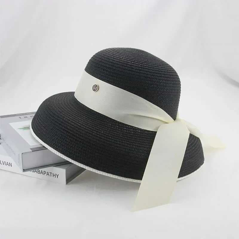Women Cap Beach Hat Hepburn Style Bucket Hats Summer Retro Design Travel Sunscreen Straw-hat Sunshade Fisherman Caps Sun Helmet Z250407