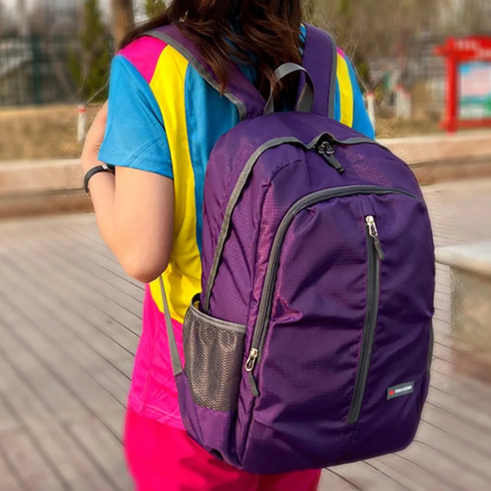 30L Outdoor Foldable Ultralight Backpack for Camping Travel Hiking Men Women Waterproof Fishing Cycling Folding Backpack Daypack 250407