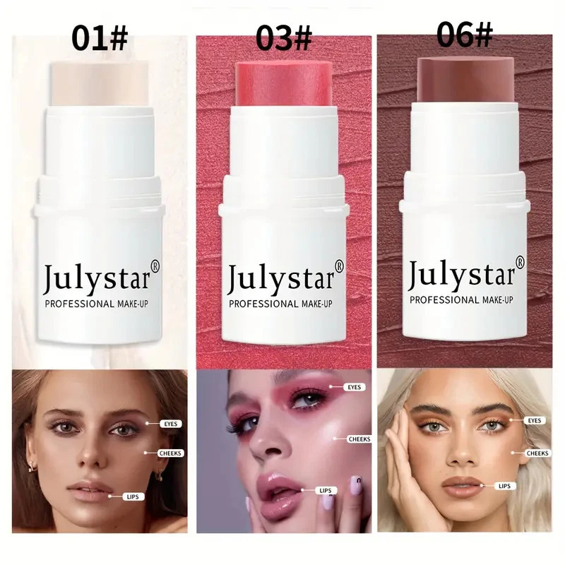 4 pieces of ultimate face cream contour makeup kit seamlessly mixed with Highlighter powder blusher to build a lasting stick 250325