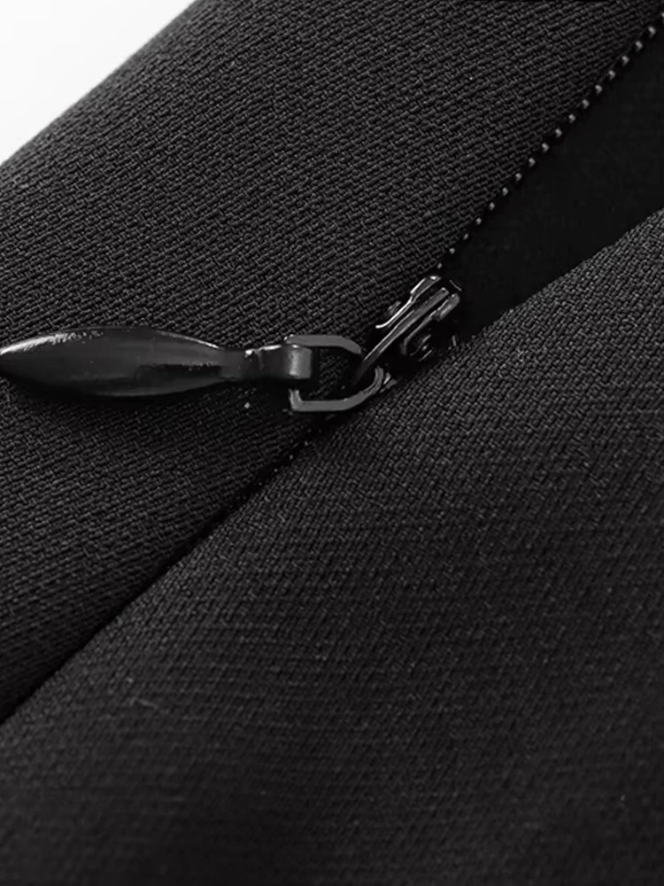 TRZA Womens Strapless Straight Neck Undershoulder Side Zipper Womens Dress Sexy Fashion 250402