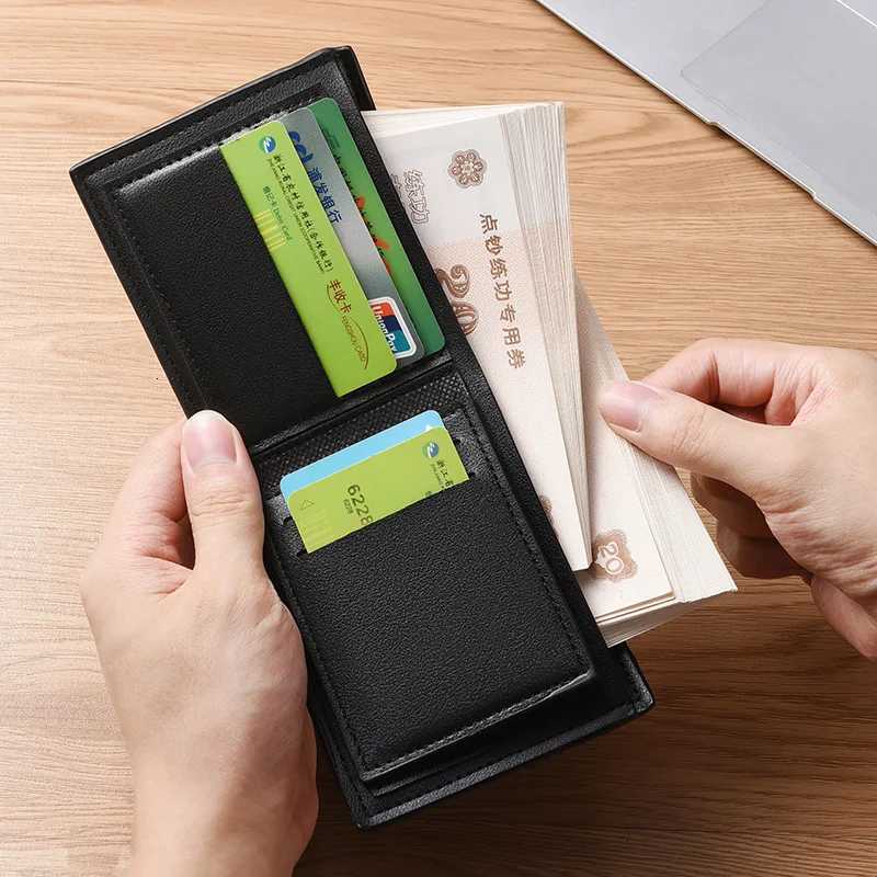 2025 PU Leather Men Wallets Male Bag Small Multifunctional Money Coin Purses Dollar Large Capacity Design Slim Casual Wallet H25110711