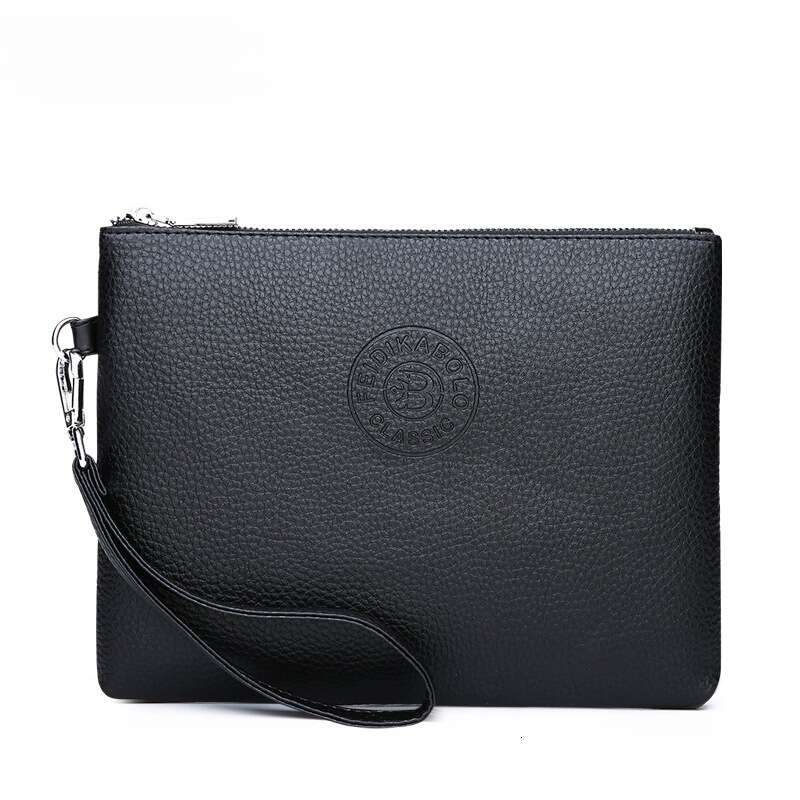 Men's casual handbag PU soft leather men's mobile phone bag large capacity wallet new style chic and elegant clothing