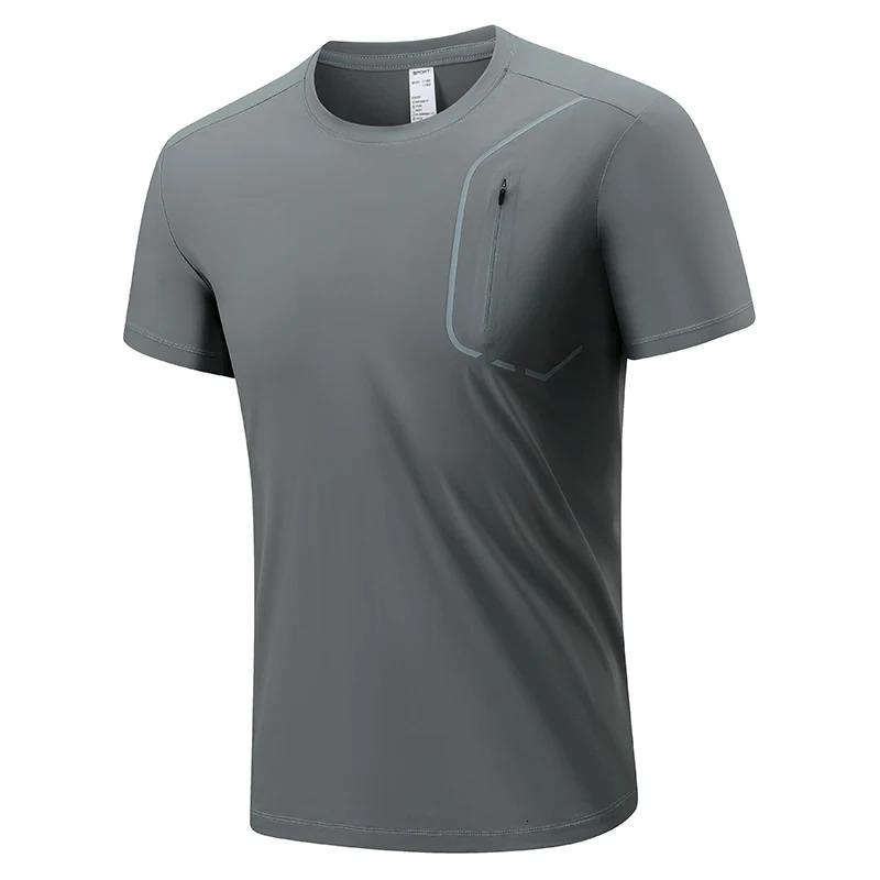 80% Nylon Cool Ice Silk Quick Drying Fashion T-shirt for Men Short Sleeve Summer Casual Black Green Oversized 7XL 8XL Top T-shirt 250402