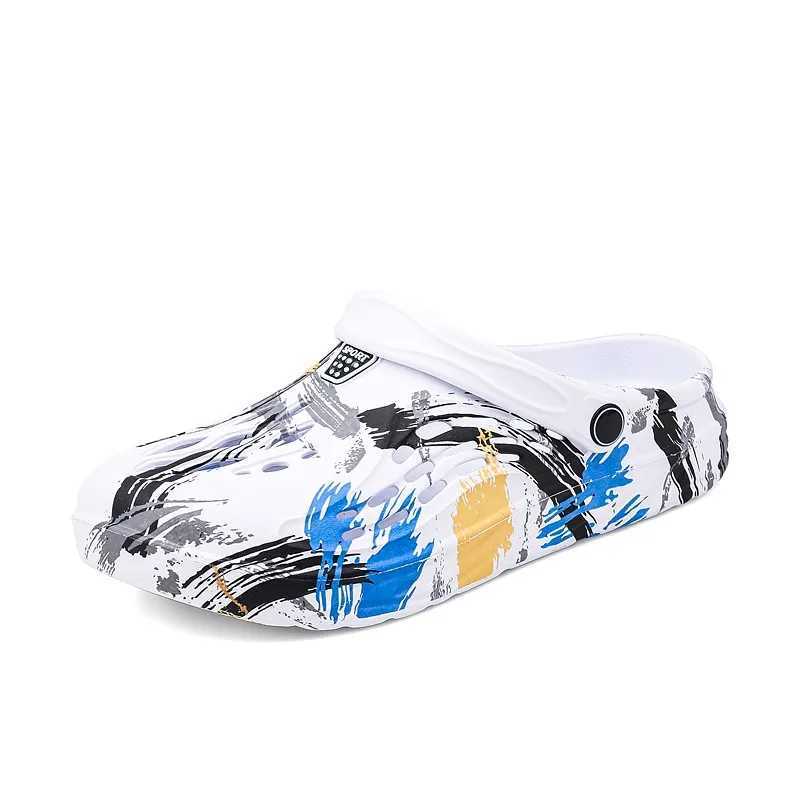 New Arrival Summer Mens Sandals Light EVA Mens Casual Shoes Hole Shoes Clogs Lovers Home Garden Outdoor Mens Beach Smooth Shoes Large Size 49 T250407