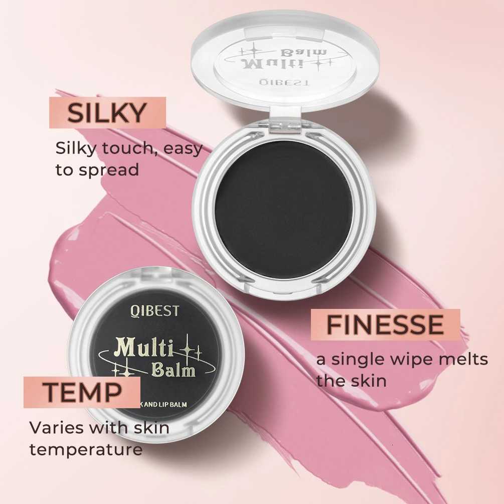 Black Crystal Blush Multi Balm Magic Temperature Change Gel Blusher Cream for Lip Eye Makeup Pink Cheeks Tint Rouge Palette 250325