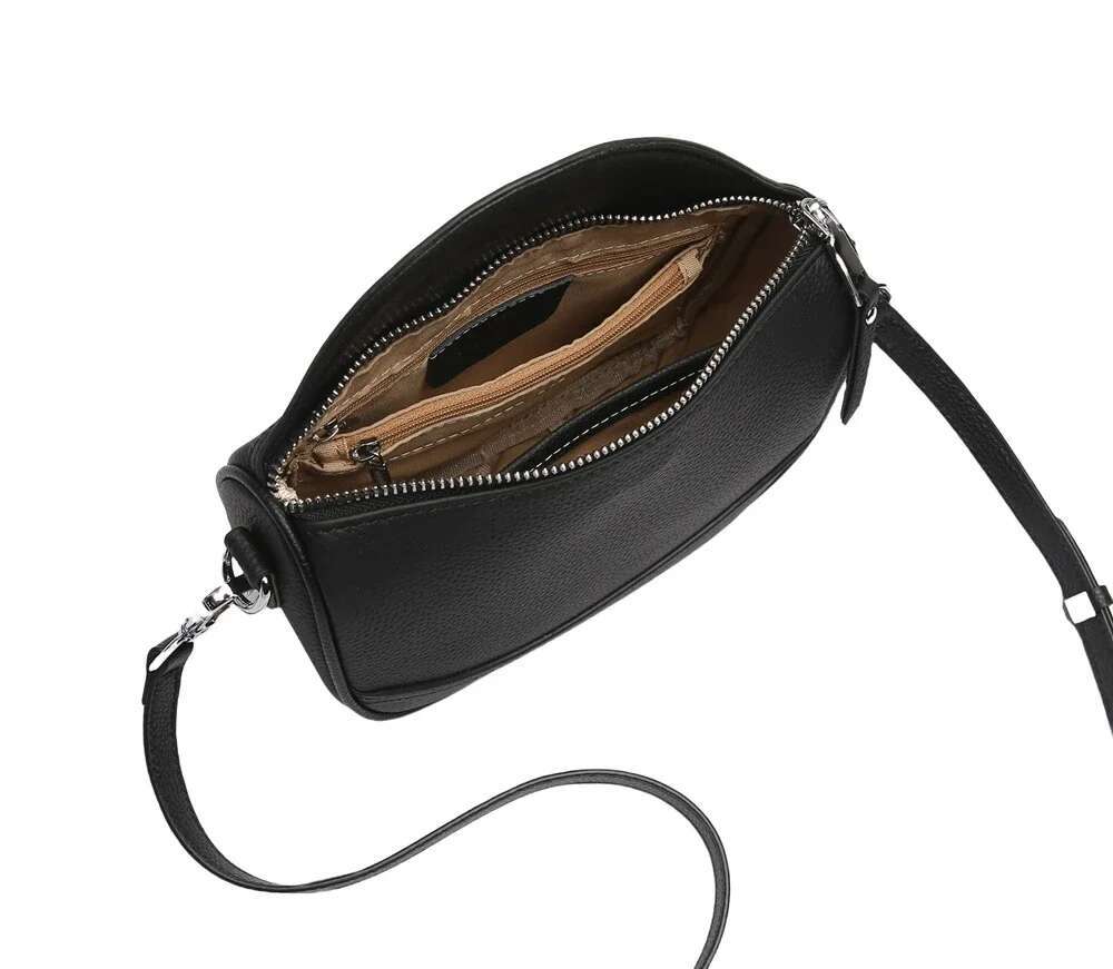 T Head Layer Cowhide Saddle Temperament Ladies' Small Handbag Genuine Leather Shoulder Crossbody Phone Bag