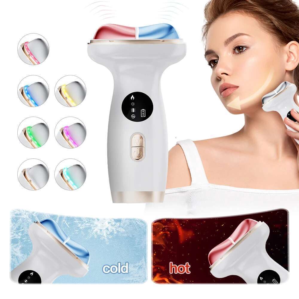 Electric And Beauty 7 Color Light Facial Sculptor Heating Cold Compress Microcurrent Neck Face Lifting Device