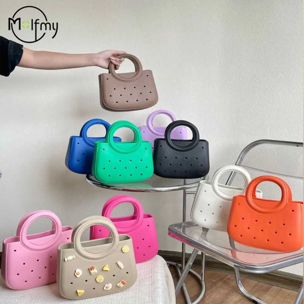 New Arrival Waterproof beach bag casual DIY color fashion handbag anti slip handbag EVA handbag travel toilet storage bag T250407