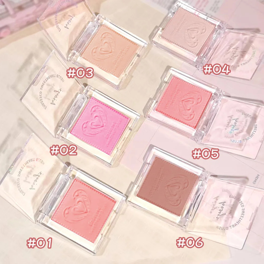 HISYI Love Sweet and Gentle Girl Pure Desire Fairy Low Saturation Matte Natural Color Rendering Monochrome powder blusher 250325