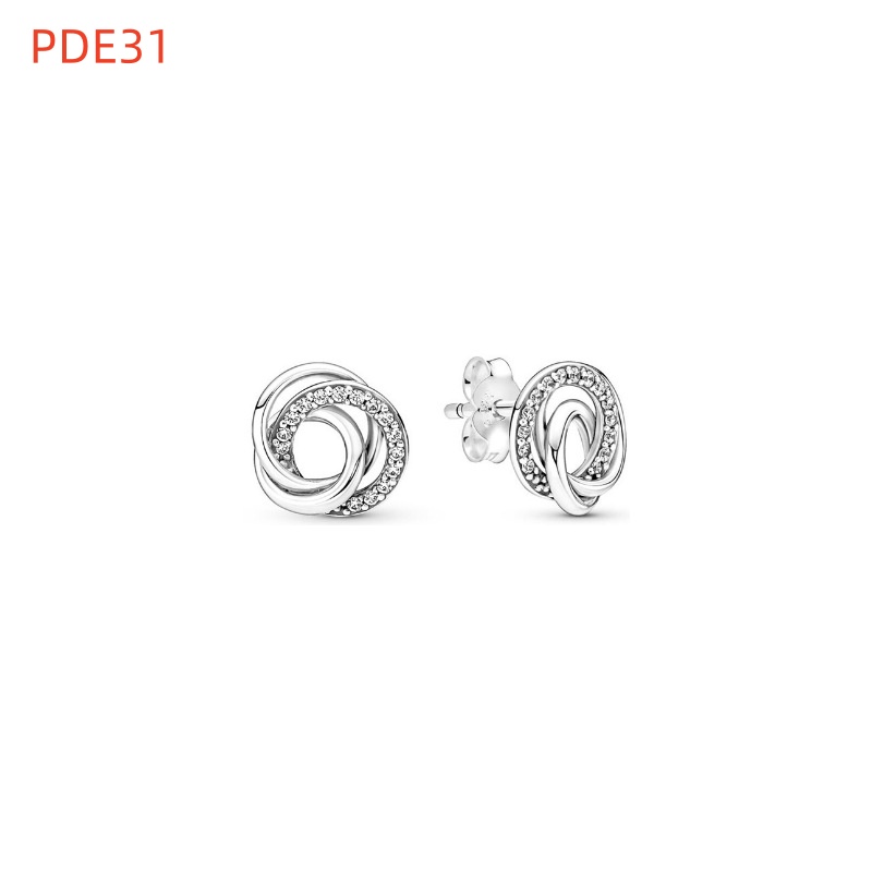 Fashion Women Girls Silver Gold Stainless Steel White Zircon Pink Red Letter Heart Span Circle Hoop Earrings Jewelry