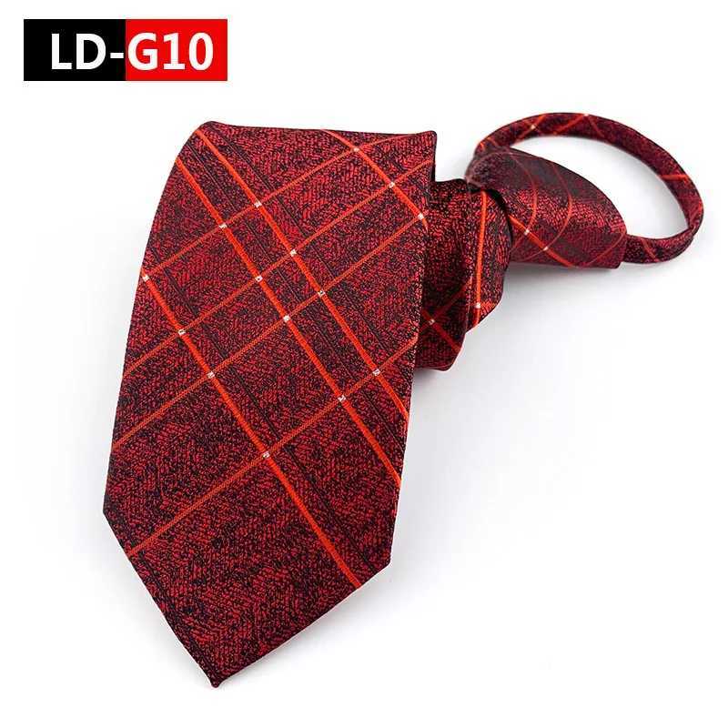 7cm Mens Tie Pre-tied Business Wedding Easy Wear Neck Tie Zipper Lazy Pre-tied Korean Style Solid Plaid Wen Necktie X250407