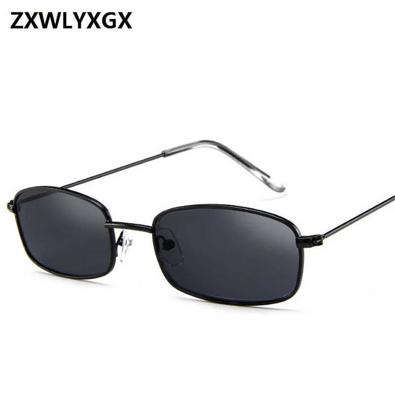 ZXWLYXG 2025 New Small Rectangular Sunglasses Womens Retro Brand Designer Red Sunglasses Womens Neutral Edition W250408