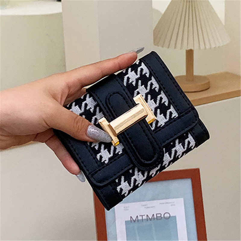 High-end multifunctional Designer clutch 2025 New Fashion Women's Tri-fold Handbag Short Coin Retro Multi-Orientation Card Slot Case Luxury Walle