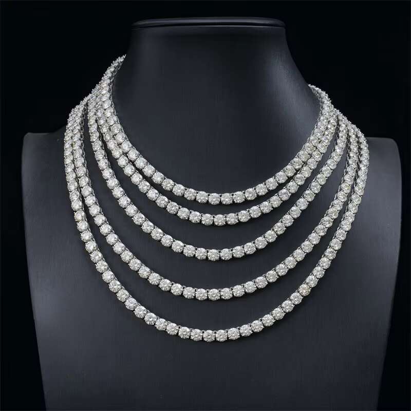 Sier Cuban Chain Silica Jewelry Hip Hop Necklace Accessories for Women and Men