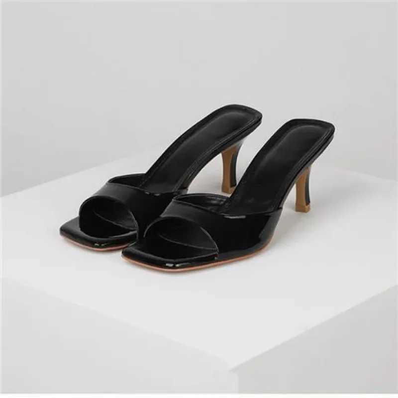 Womens High Heel Sandals Summer New Fi Square Open Toe Womens Elegant Casual Comfortable Black High Heel SandalsXJ250407