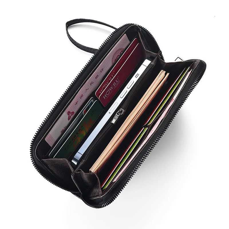 New Color Mens Long Wallet For Men Rfid Blocking Clutch Organizer Zipper Leather Business Id Card Holder Purse 2024 New H2511071