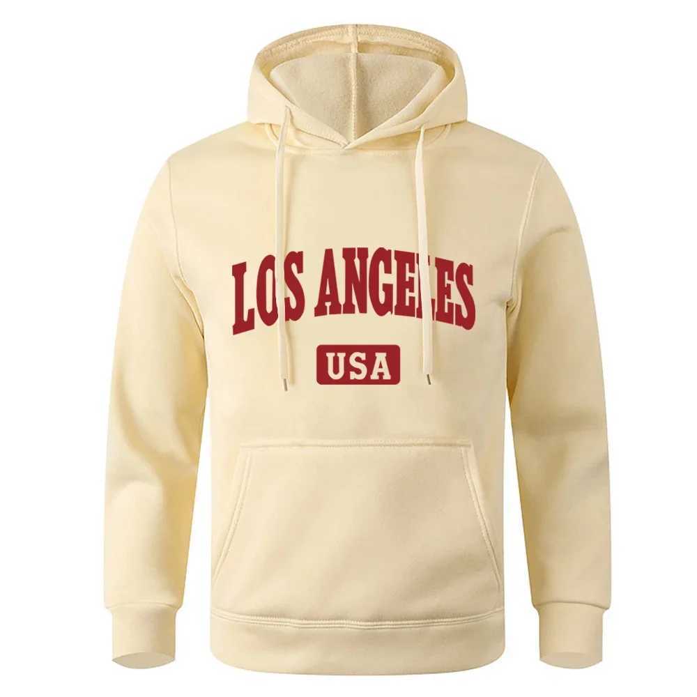 California Los Angeles American City Letter Pattern Hoodie Mens Fashion Hip Hop Zipper Hoodie O-Neck Street Sweatshirt Pocket Hoodie W250408