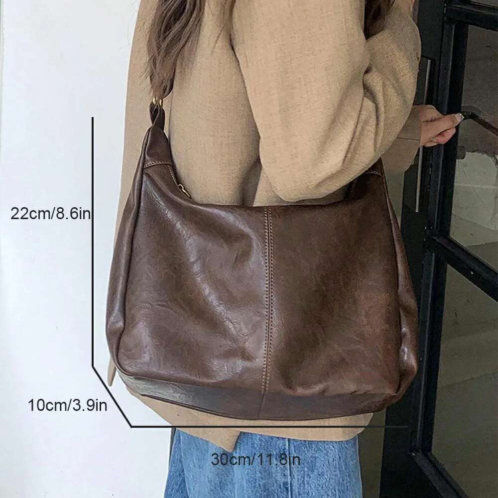 Maillard Retro Crossbody Pu Material Simple Casual Shoulder Bag Suitable For Women s Daily Travel Shopping Ll