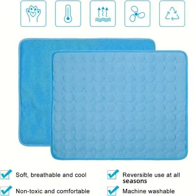 Dog self cooling pad pet cat cooling pad pet sleep pad summer cooling pad washable ice silk breathable pad for blankets Y250407