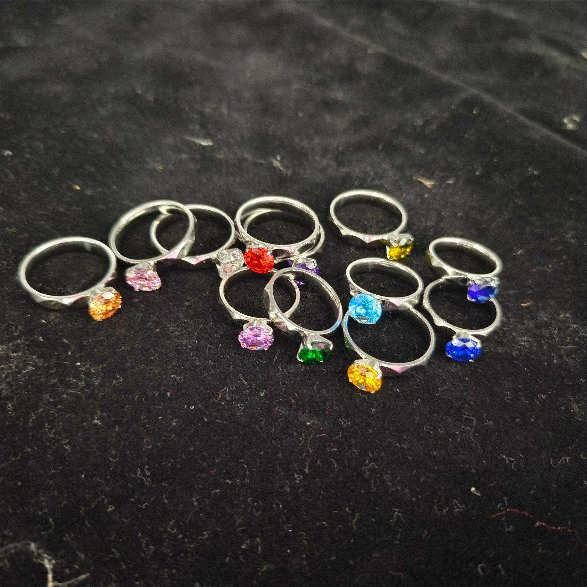 Top Source New Twelve Birthdays December Birth Stone Zirconia Hand Decoration Month Stainless Steel Ring