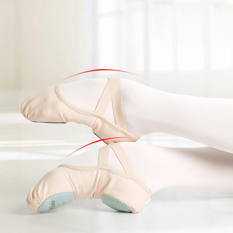 Ballet Shoes for Girls Dance Shoes for Woman Dancing Slippers Dance Shoe High Stretch Canvas Split Sole Slip On Practice Shoes 250407