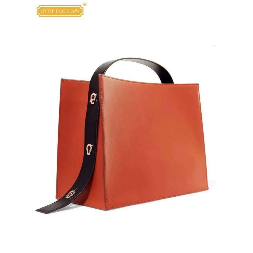 Women's Bags Women Genuine Leather Handbag Elegant Office Lady Large Capacity Totes Satchels Square Single Shoulder Bags Design Crossbody Bag