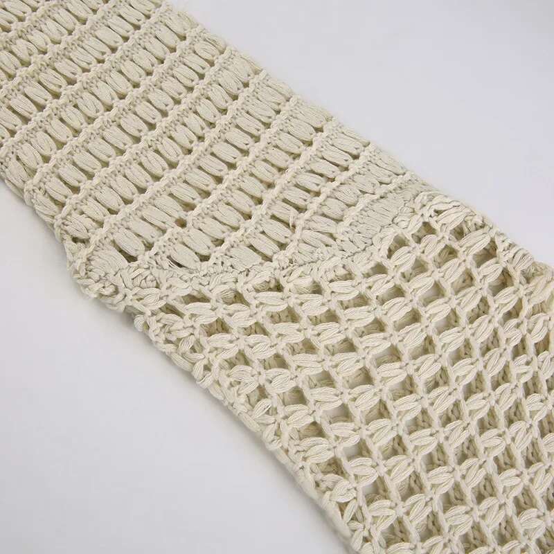Y2k Crochet Knit Hollow Out Crop Top Long Flared Sleeve Shrug Sweater Mesh Cover Ups Cardigan Streetwear Pullover Women