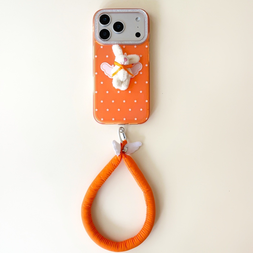 Star Plush Doll Bear Phone Case Compatible with iPhone 17/16 Pro Solid Color Shockproof Cartoon iPhone 15/14