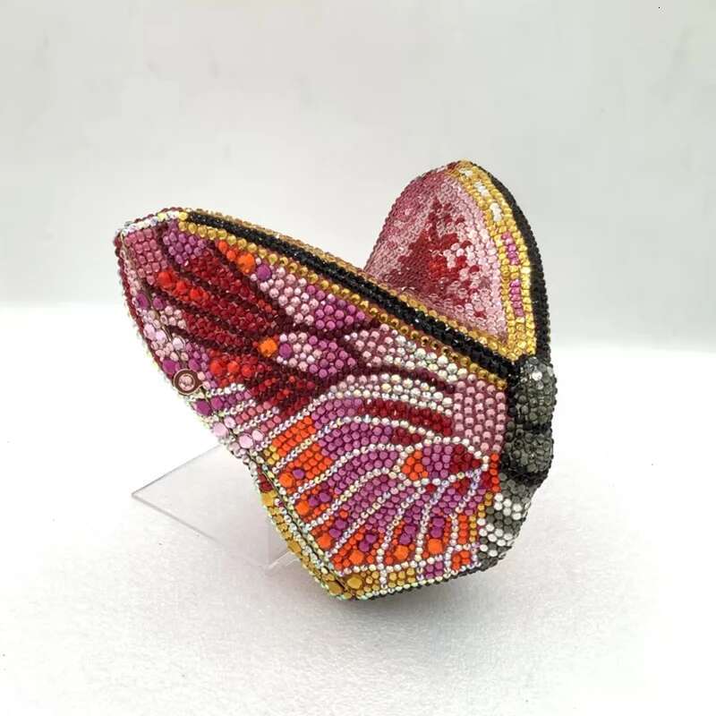 XIYUAN Lady New Butterfly Gems Evening Purse Minaudiere For Party Rhie Handbags Bridal Wedding Crystals Clutch Bag