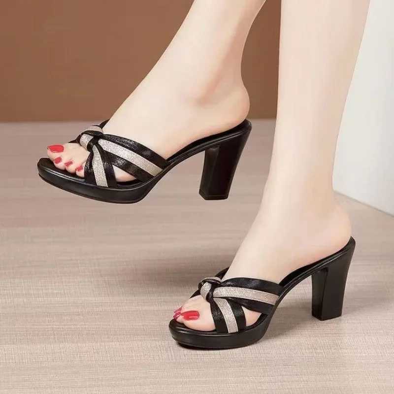 High quality womens sandals summer modern sandals sexy luxury high heels British style womens party shoes slider platform sliderXJ250407