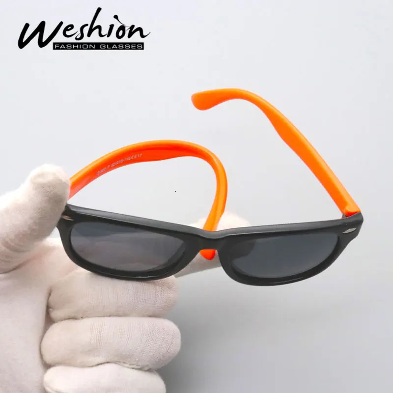 Sunglasses for children polarized children classic er eyeglass rivets TAC TR90 boys and girls flexible safety frame shadow 250403