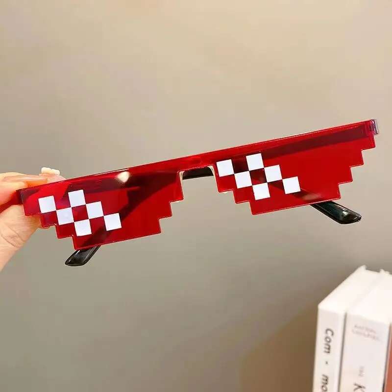 Mosaic Sunglasses Vintage Shades Eyewear For Men Pixelated Sun glasses Funny Women Glasses Birthday Wedding Party Cosplay Favors