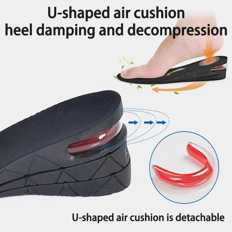Height Increase Insole Air Cushion Elevator Shoe Insole Lifts Kits Inserts 3-9cm Variable Height Shoe InsolesAir Shock Absorbing 250408