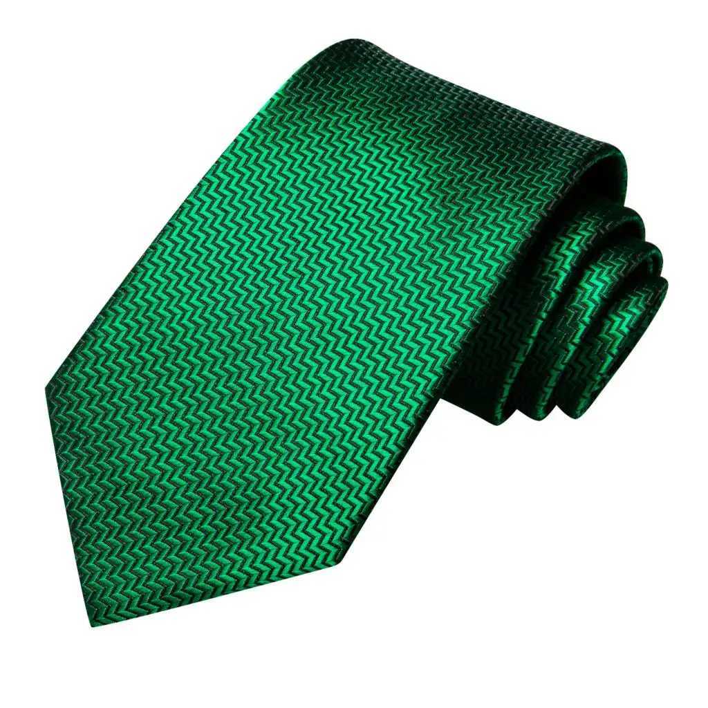 Hi-Tie Men Fashion Solid Green Blue Necktie Handkerchief Cufflinks Set for Tuxedo Accessory Classic Silk Luxury Tie for Man Gift X250407