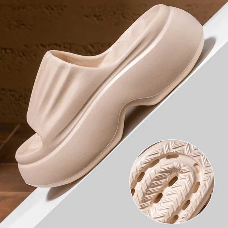 Short and chubby platform wedge-shaped slider womens 2025 summer indoor and outdoor thick soled sandals womens slider light N slider beach shoesXJ2504