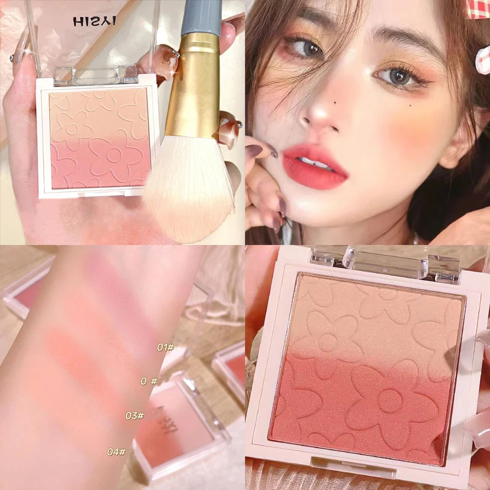HISYI monochrome powder blusher matt natural contour bright exposed face good combination fine flash 250325