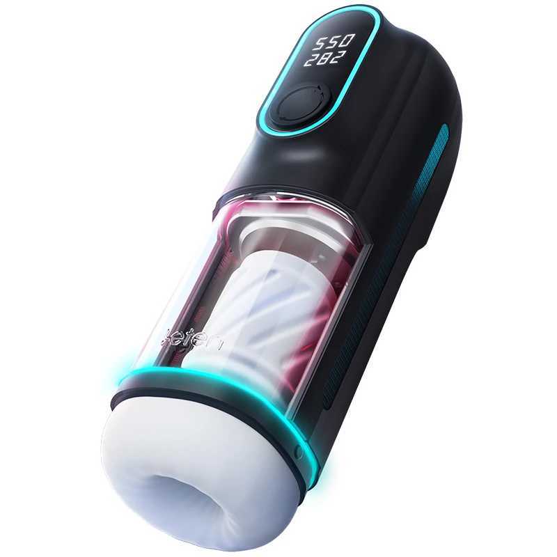 Leten Automatic 40mm Piston Telescopic Masturbation Cup Sucking Oral Deep Throat Oral Heating Vaginal VibratorXJ250408