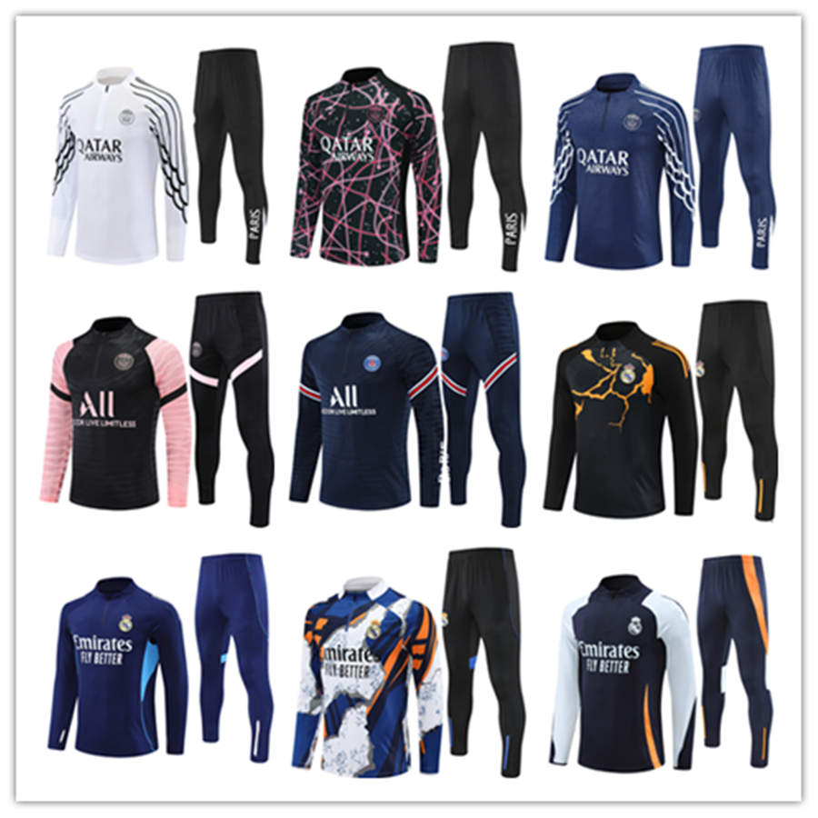 24 25 26 tracksuit training survetement foot chandal kit tuta futbol Soccer football men and kids long sleeve jacket children sportswear