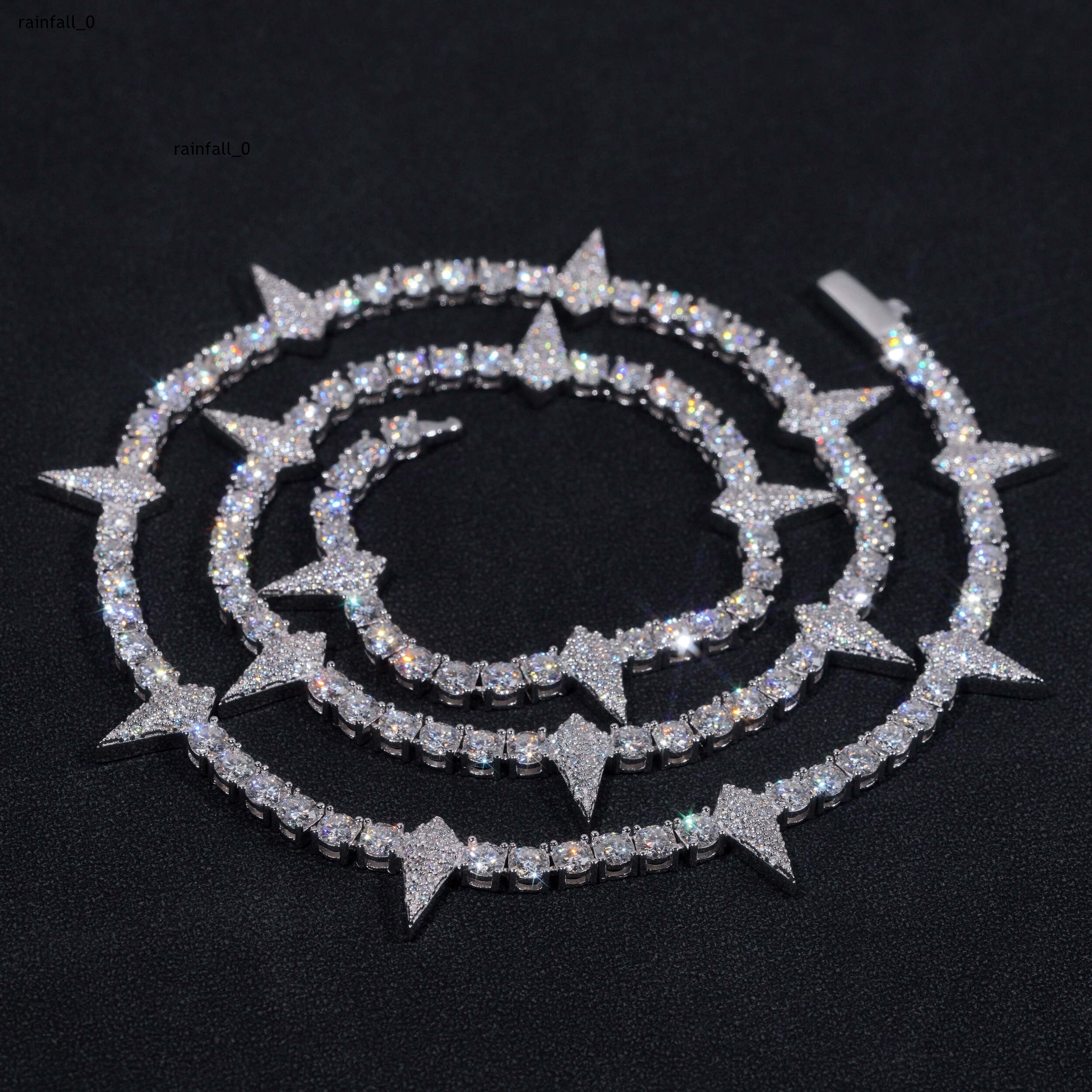 Pass Diamond Tester Iced Out 925 Sterling Silver Hip Hop Vvs Moissanite Hip Hop Tennis Bracelet Chain