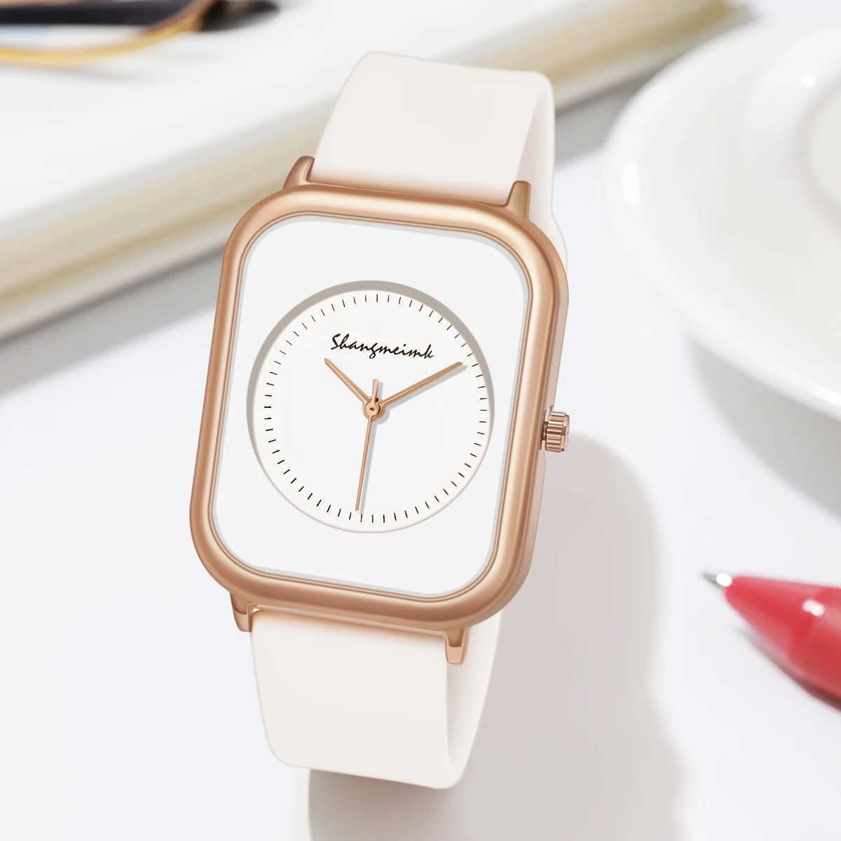 Casual Fashion Simple Personality Literature Womens Silicone Quartz WatchT250408