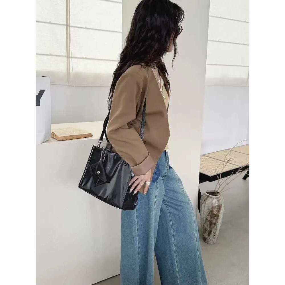 Women's Bags Trendy Womens Leather Large Capacity Handheld Single Underarm Shoulder Crossbody Bag Totes