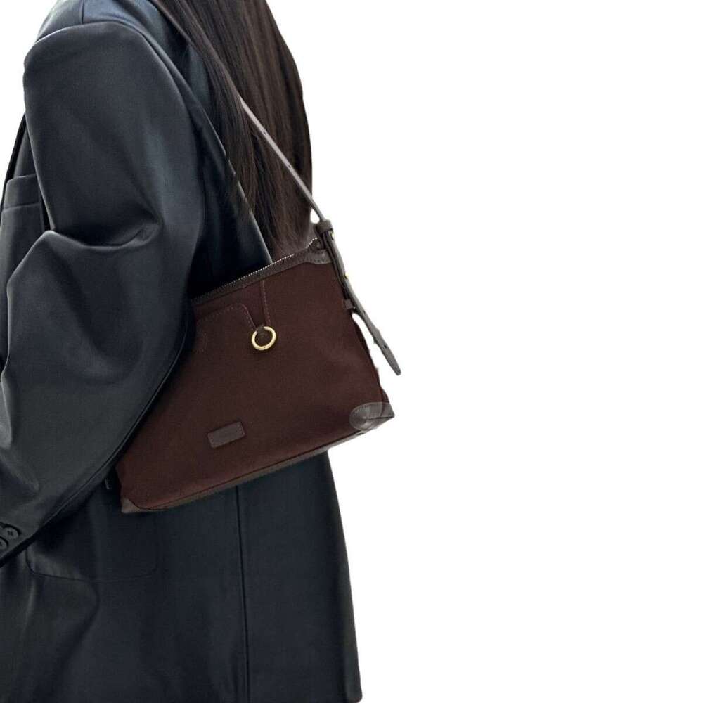Luxury Bag Designer Niche Women's Vagabond Bag Suede Underarm Shoulder Bag Leather Envelope Dumpling Tote