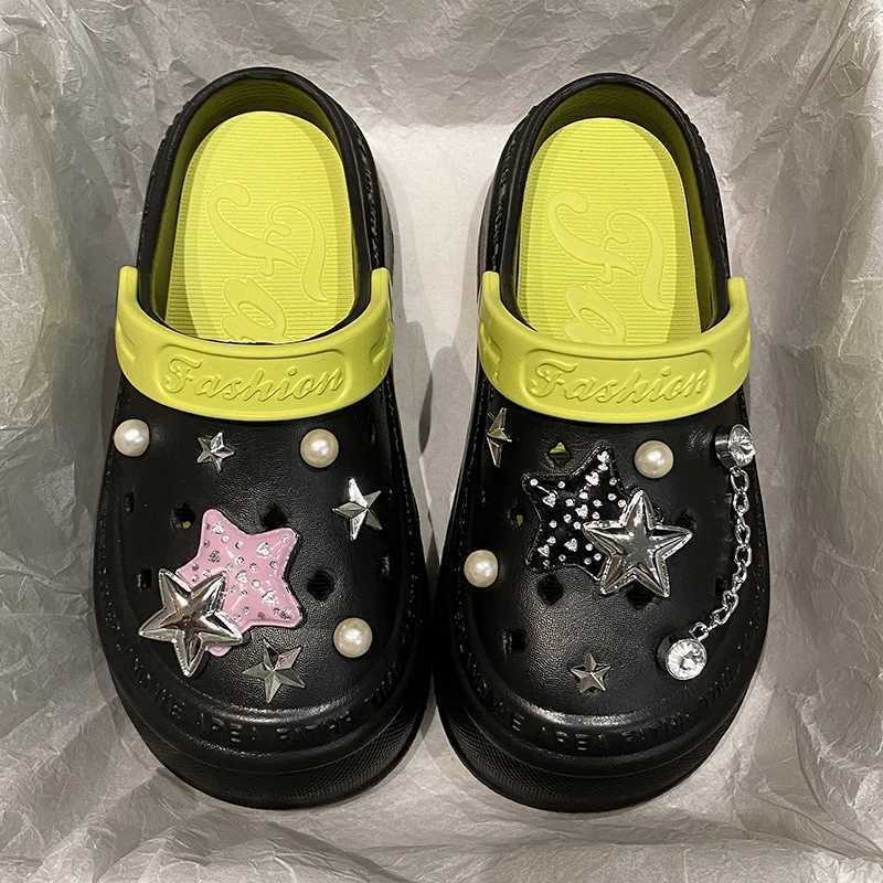 2025 New Spring Super Thick Sole Garden Womens Shoes Summer Jacket Fi Party Four Seas Cute Cato Eva Beach OutdoorXJ250407