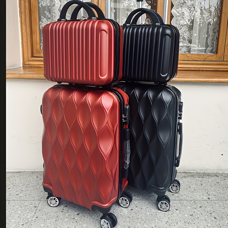Suitcse Cabin box luggage boarding case pull rod box mother box 2piece set universal wheel embossed luggage set hard shell luggage set