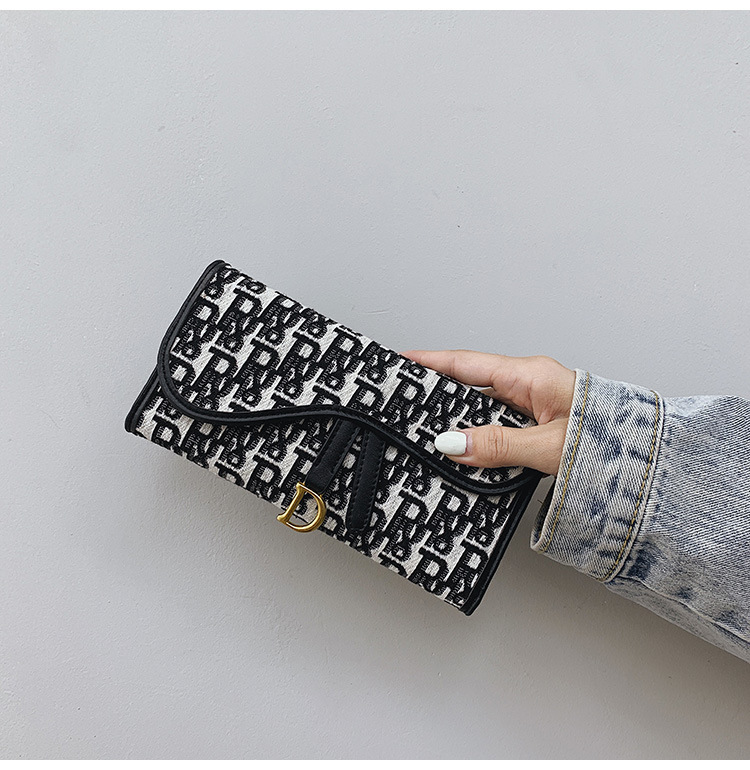 2025 Wallet splicing large three-fold multi-card slot, light trendy European and American fashion cross-border high-level sense multi-functional leath